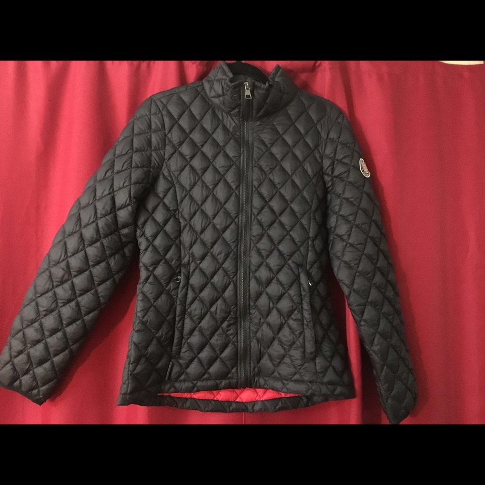 Madden Girl black and red puffy jacket.